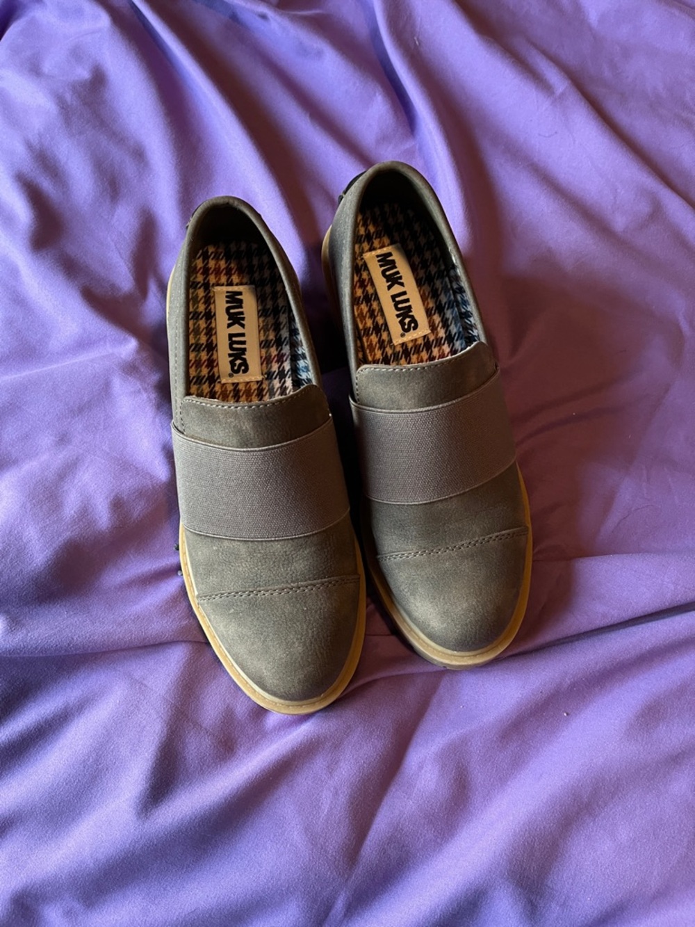 Muk Luks Slip-On Casual Shoe in brown suede